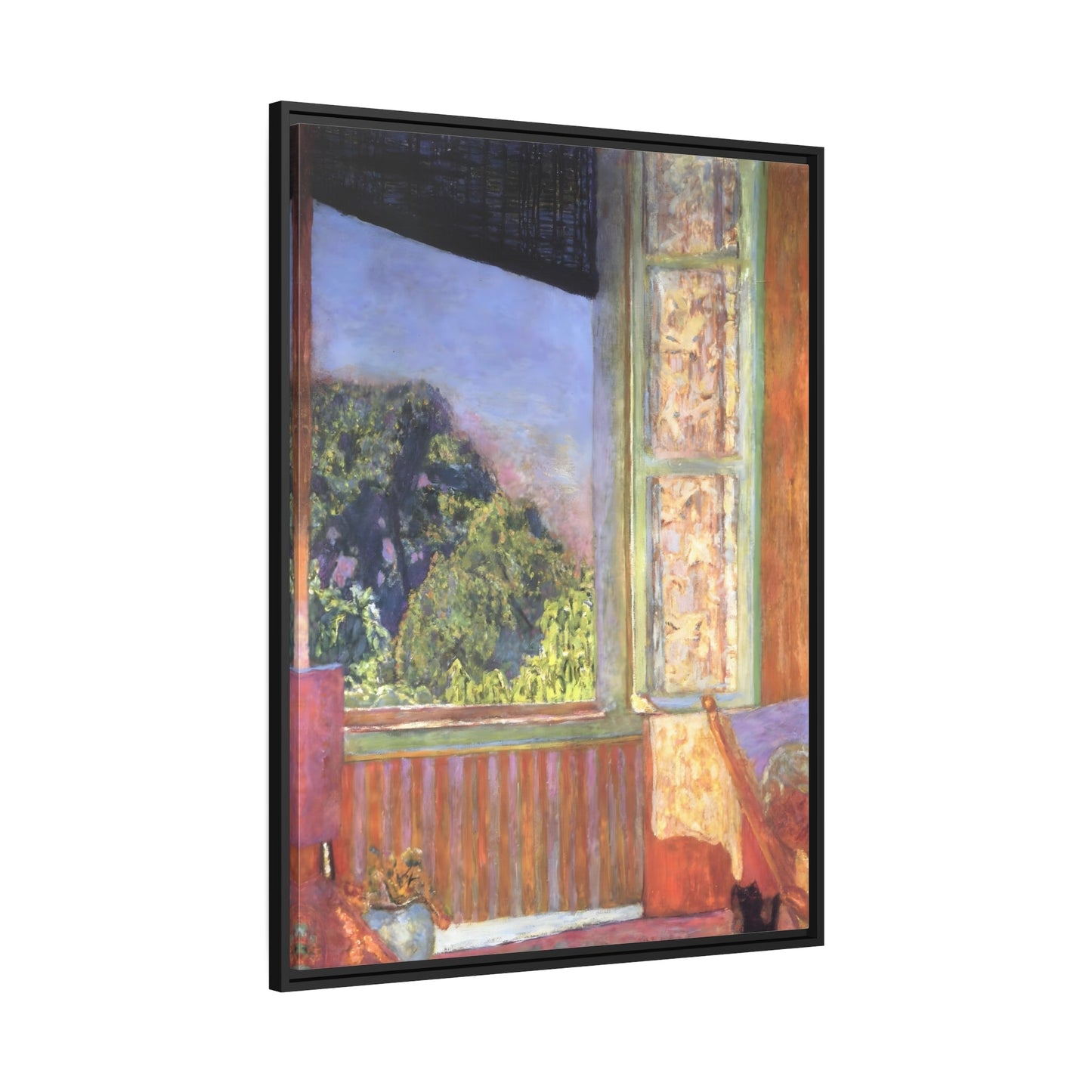 Pierre Bonnard Open Window - Colorful Framed Canvas Art Reproduction
