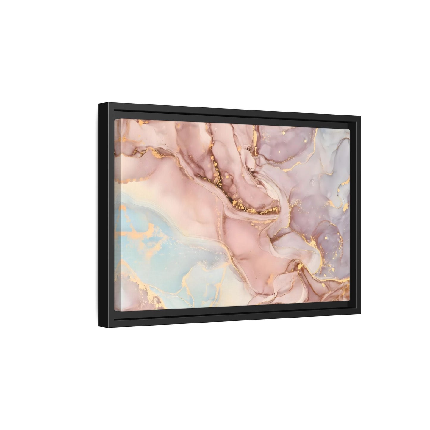 Pink Gold Marble Canvas Prints - Large Abstract Fashion Wall Art