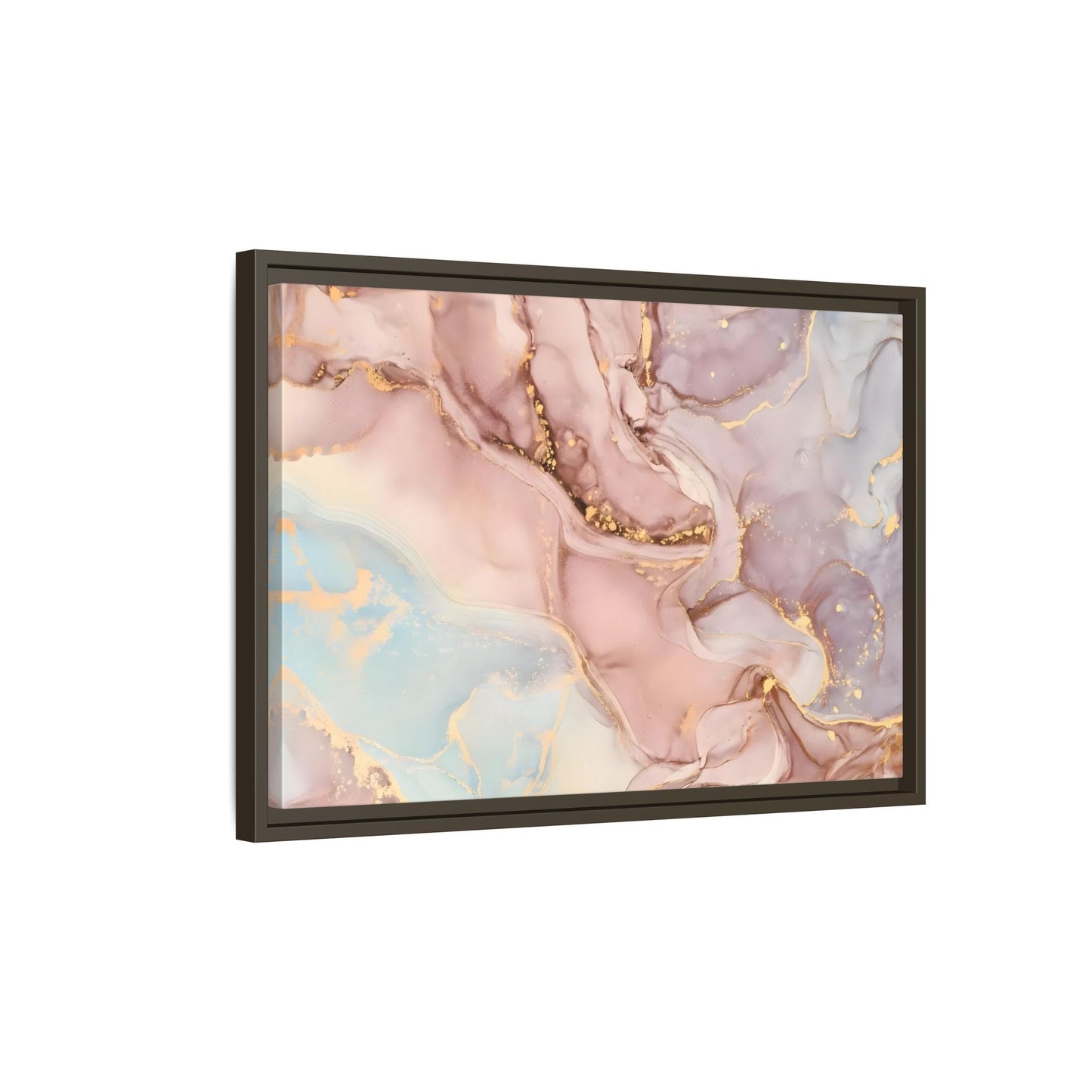 Pink Gold Marble Canvas Prints - Large Abstract Fashion Wall Art