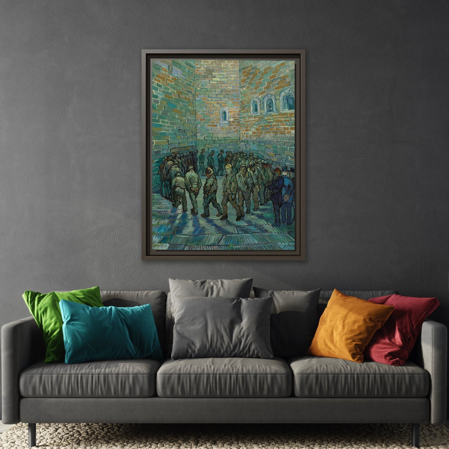 Prison Courtyard Van Gogh Canvas Print - Famous Wall Art Prints