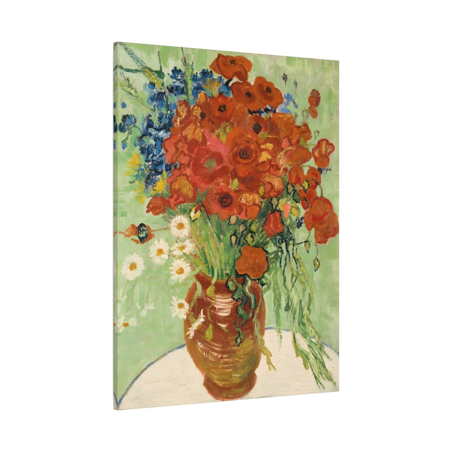 Red Poppies Daisies Van Gogh Cornflowers Poppies Wall Art Canvas Abstract Prints