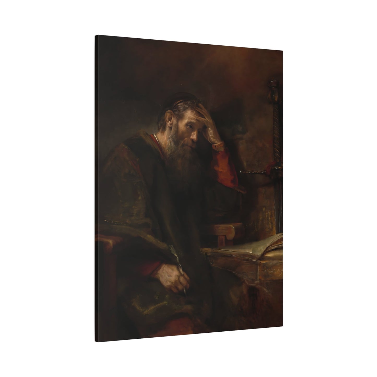 Rembrandt Apostle Paul - Canvas Wall Art Print Reproduction