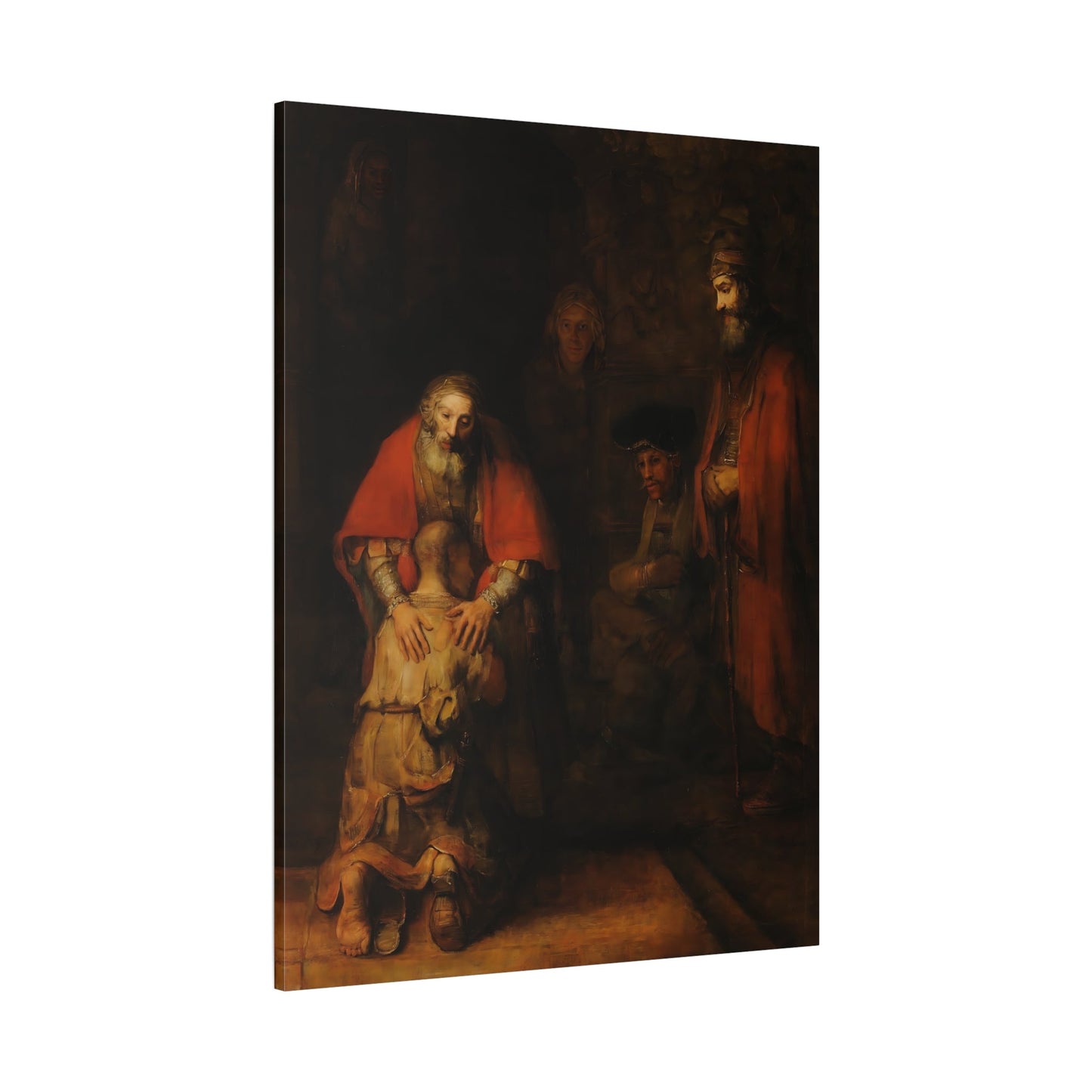 Rembrandt Return of Prodigal Son - Canvas Wall Art Print Reproduction