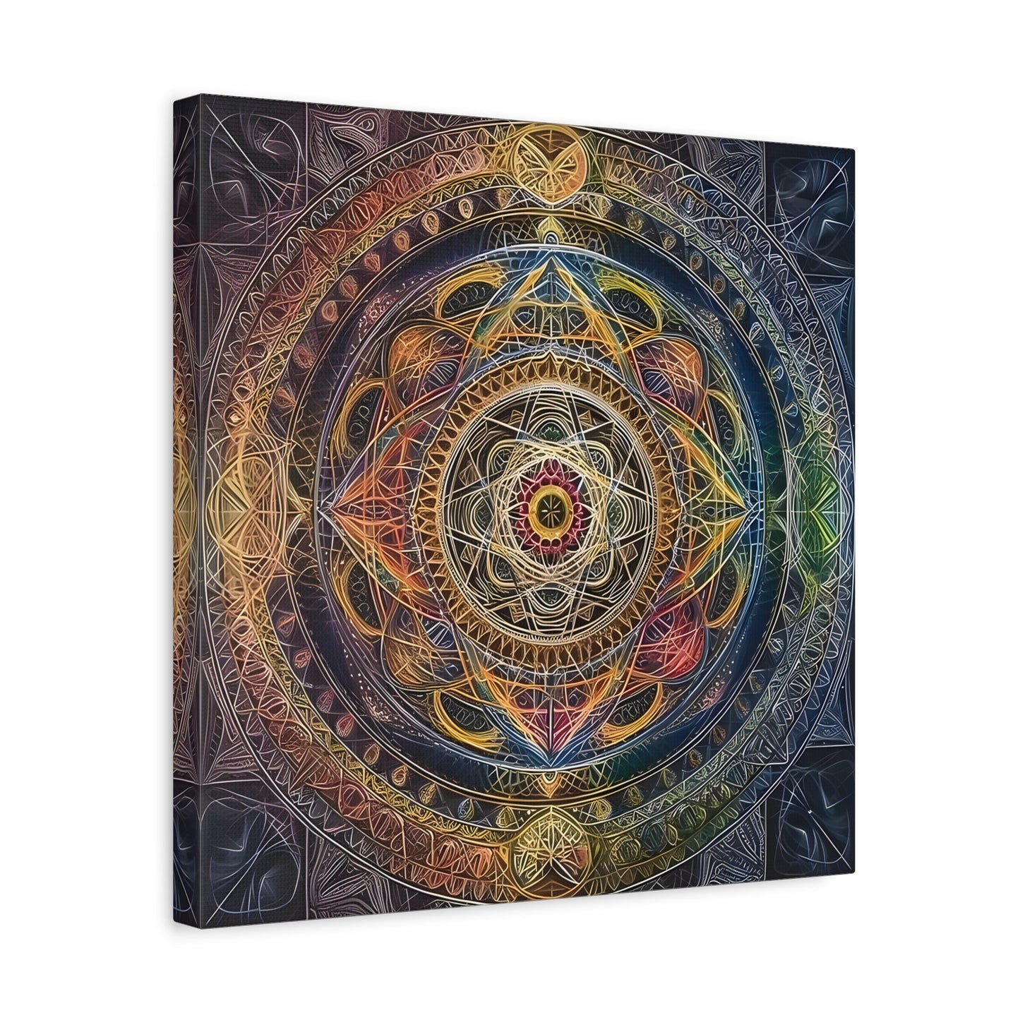 Sacred Geometry Wall Art Canvas Print Ancient Wisdom Seed of Life