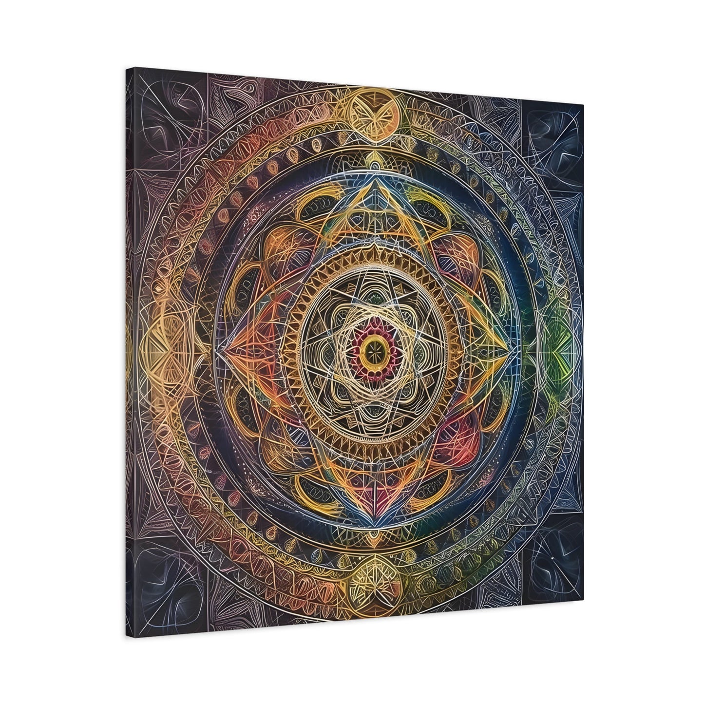 Sacred Geometry Wall Art Canvas Print Ancient Wisdom Seed of Life