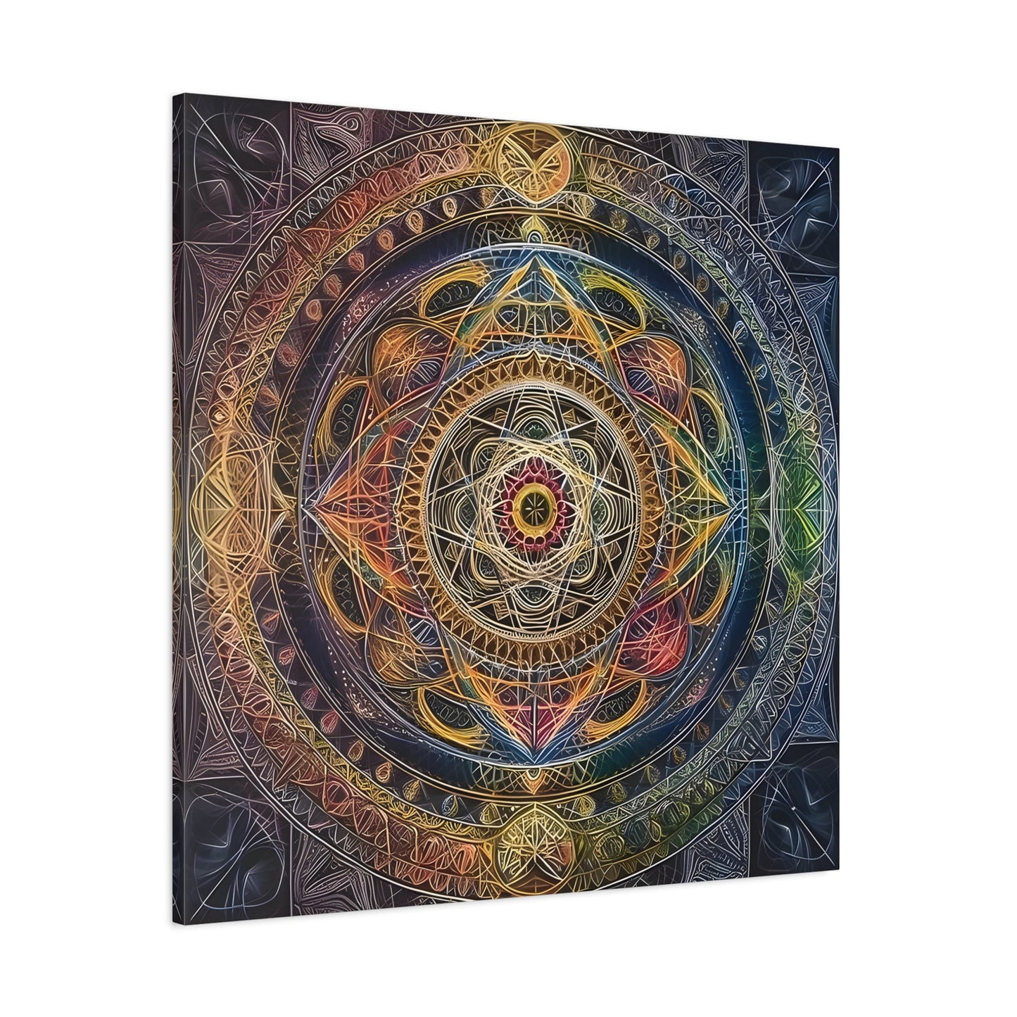 Sacred Geometry Wall Art Canvas Print Ancient Wisdom Seed of Life