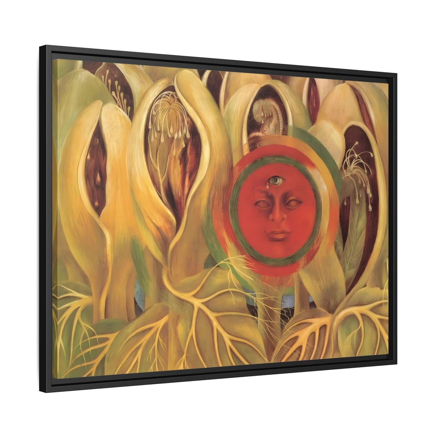 Sun and Life Canvas Print - Framed Kahlo Wall Art Painting