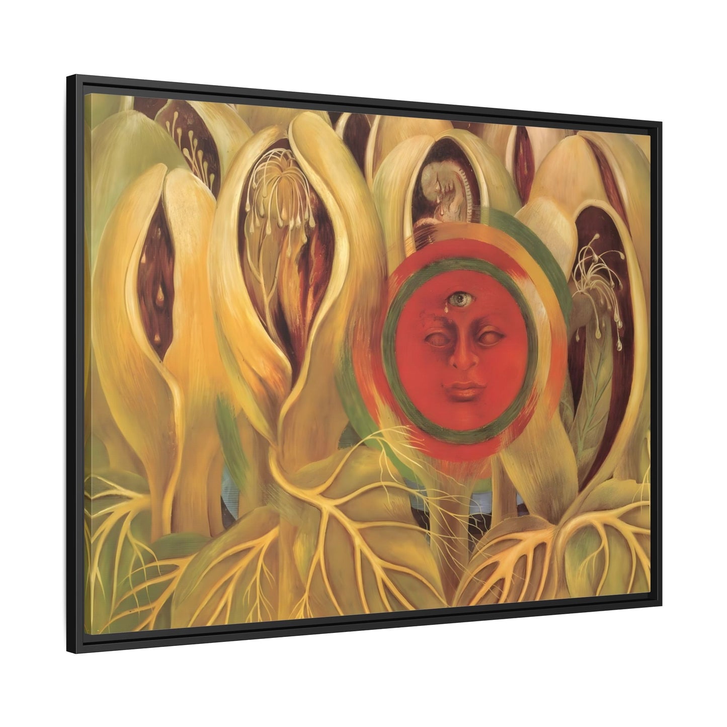 Sun and Life Canvas Print - Framed Kahlo Wall Art Painting