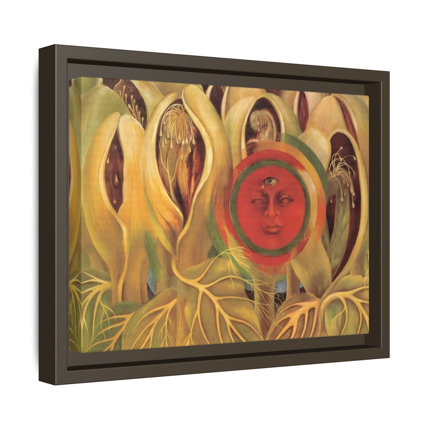 Sun and Life Canvas Print - Framed Kahlo Wall Art Painting