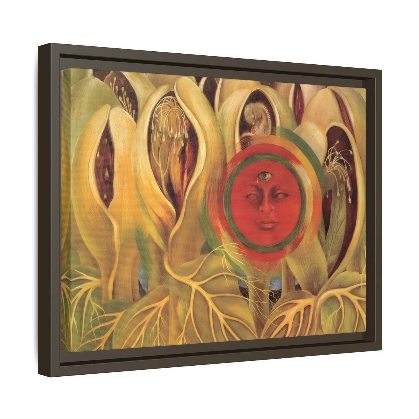 Sun and Life Canvas Print - Framed Kahlo Wall Art Painting