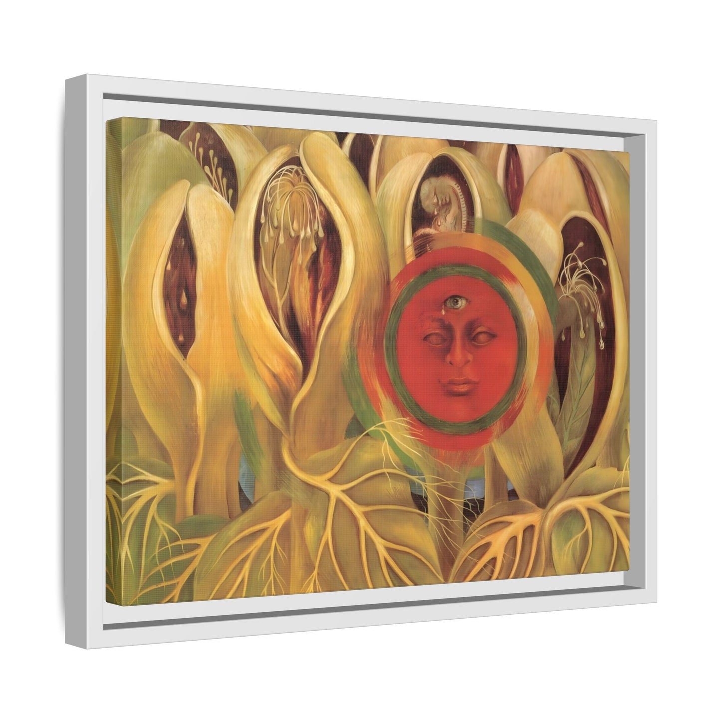 Sun and Life Canvas Print - Framed Kahlo Wall Art Painting