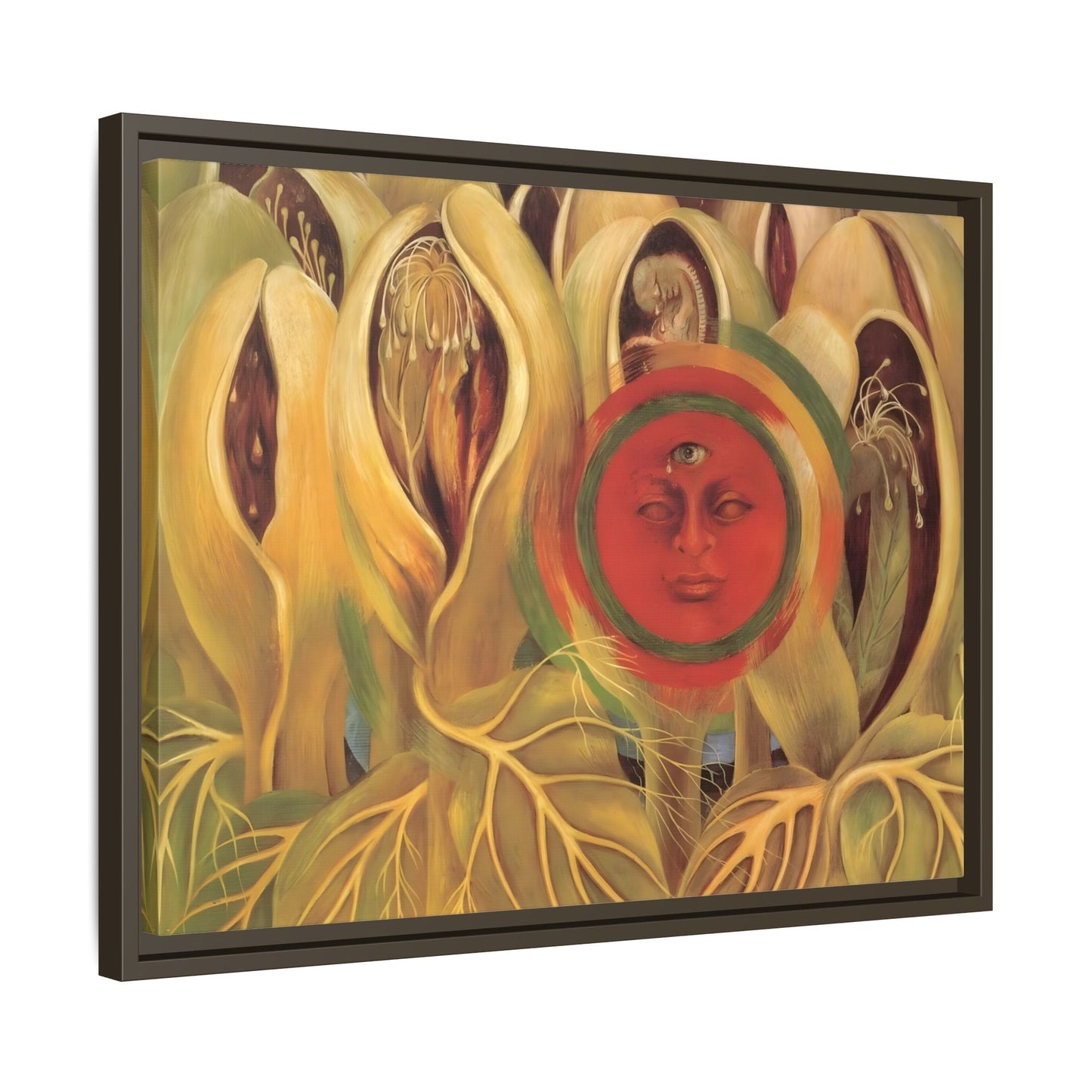 Sun and Life Canvas Print - Framed Kahlo Wall Art Painting