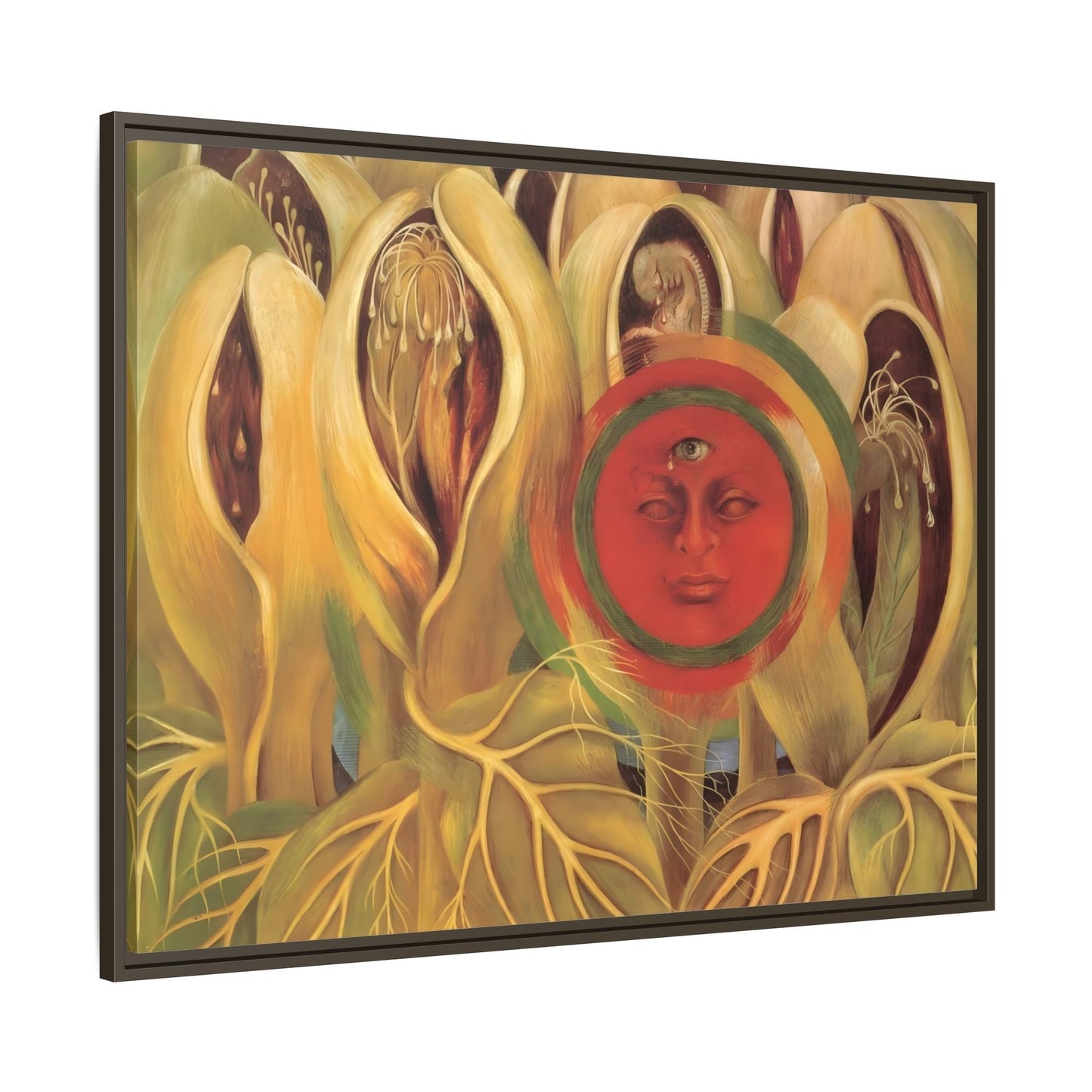 Sun and Life Canvas Print - Framed Kahlo Wall Art Painting
