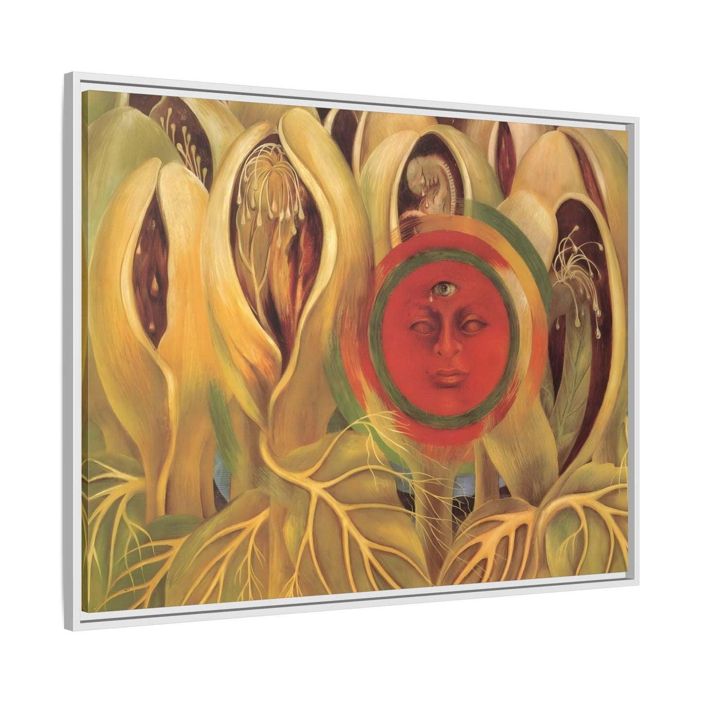 Sun and Life Canvas Print - Framed Kahlo Wall Art Painting