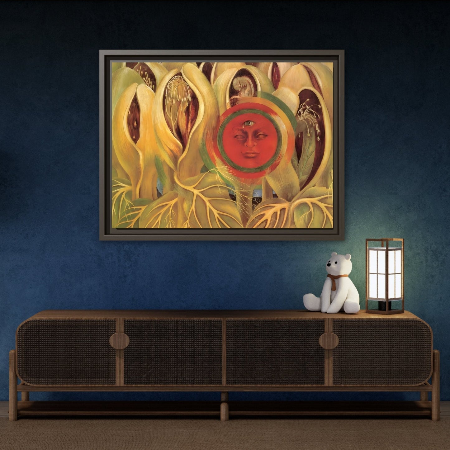 Sun and Life Canvas Print - Framed Kahlo Wall Art Painting