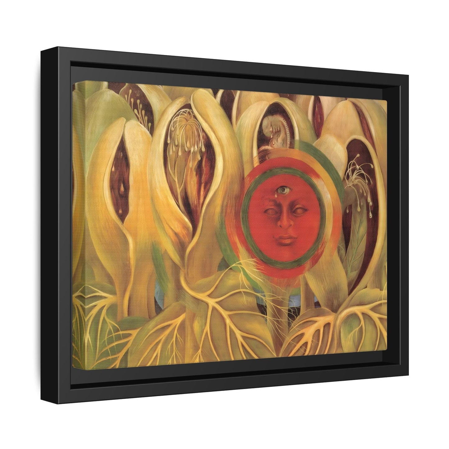 Sun and Life Canvas Print - Framed Kahlo Wall Art Painting
