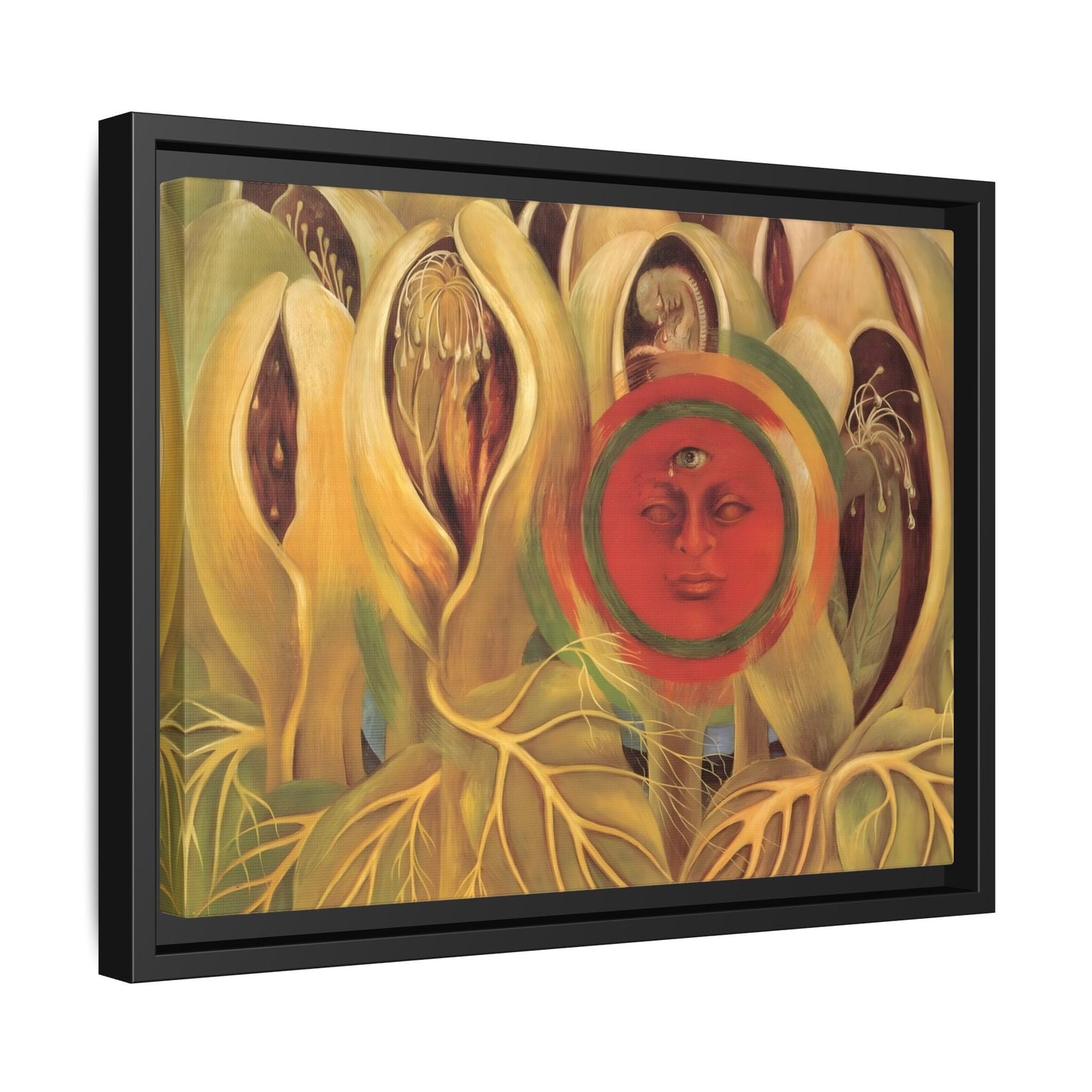 Sun and Life Canvas Print - Framed Kahlo Wall Art Painting