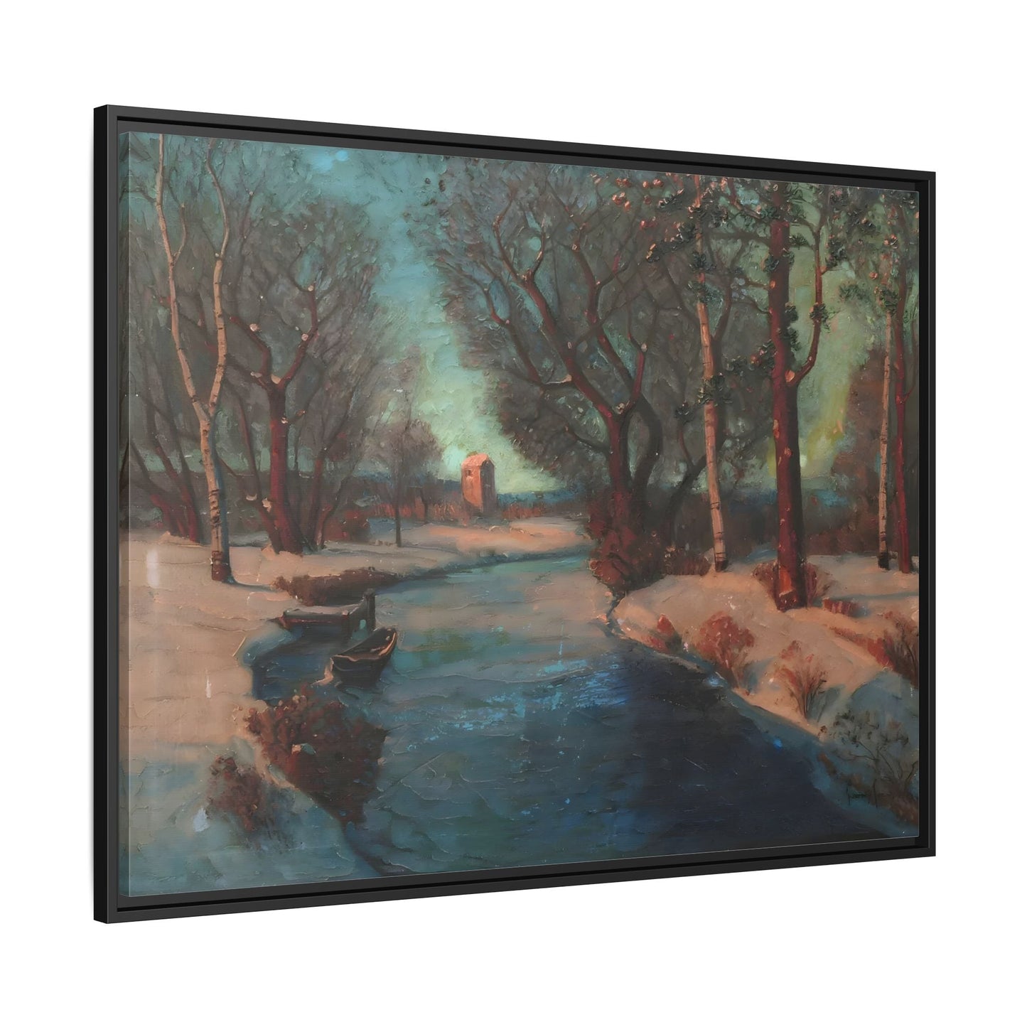 Svend Svendsen Norwegian River Mill Stream Canvas Wall Art Print
