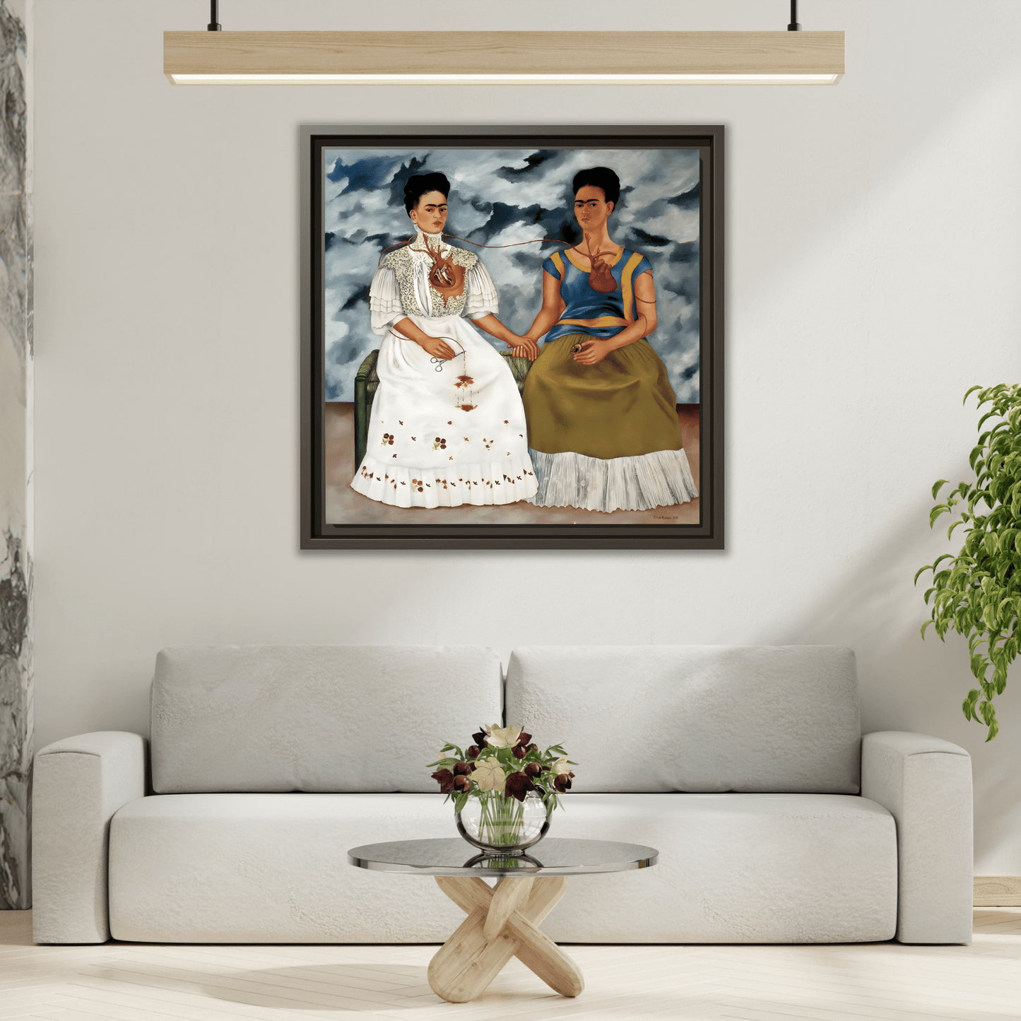 Two Fridas Canvas Prints - Famous Mexican Kahlo Wall Art