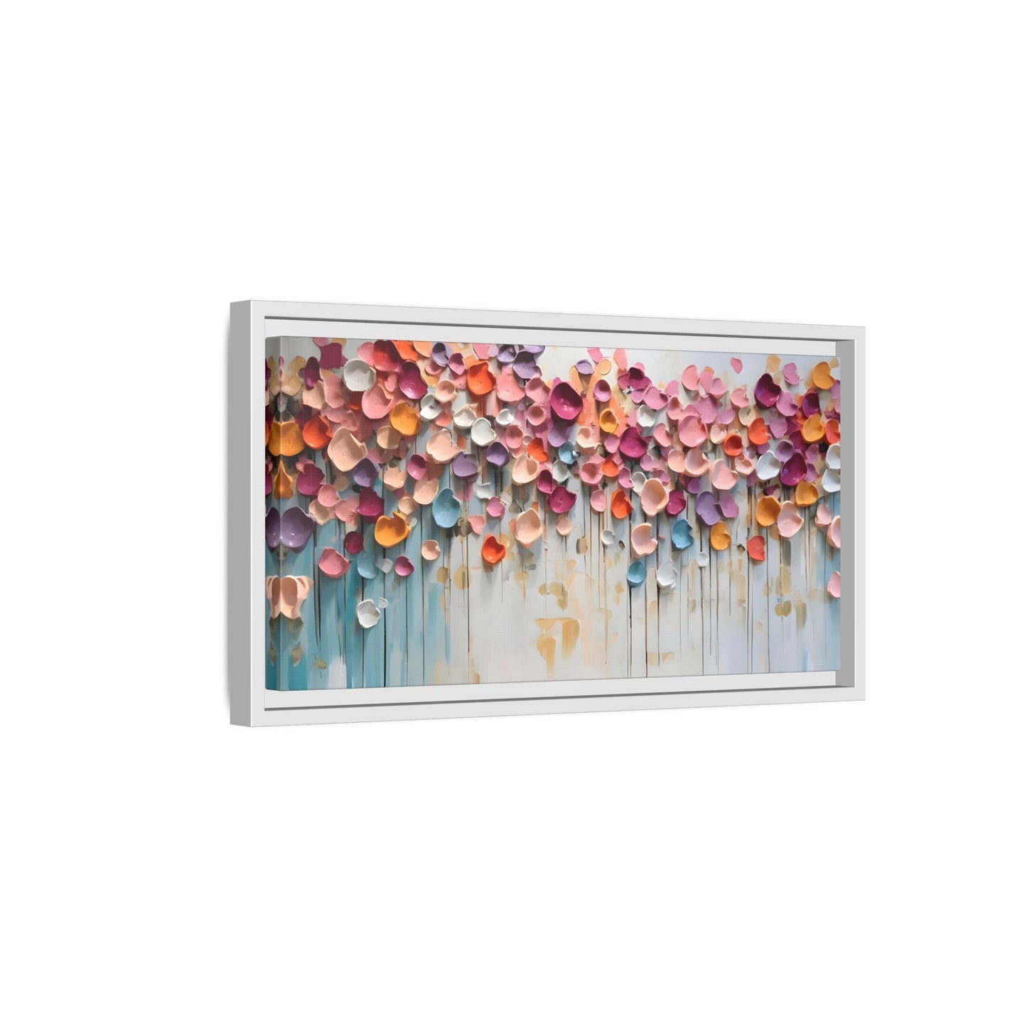 Vibrant Floral Canvas Wall Art - Extra Large Framed Home Decor