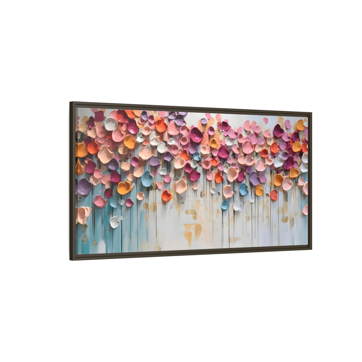 Vibrant Floral Canvas Wall Art - Extra Large Framed Home Decor
