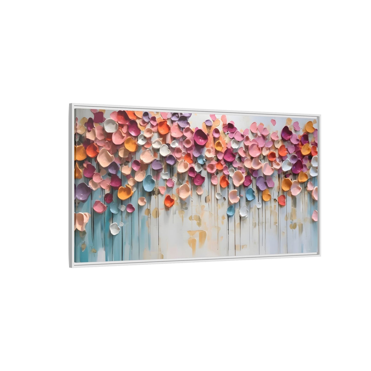 Vibrant Floral Canvas Wall Art - Extra Large Framed Home Decor