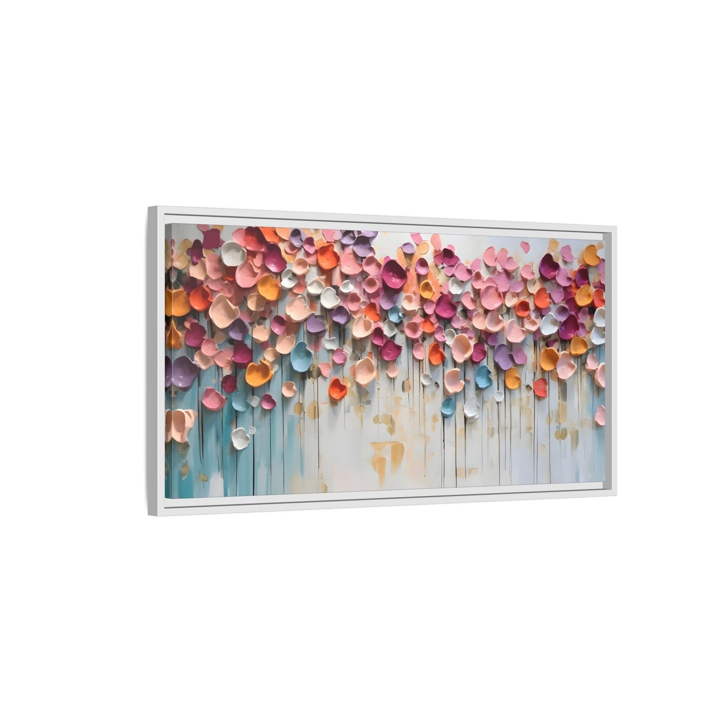 Vibrant Floral Canvas Wall Art - Extra Large Framed Home Decor