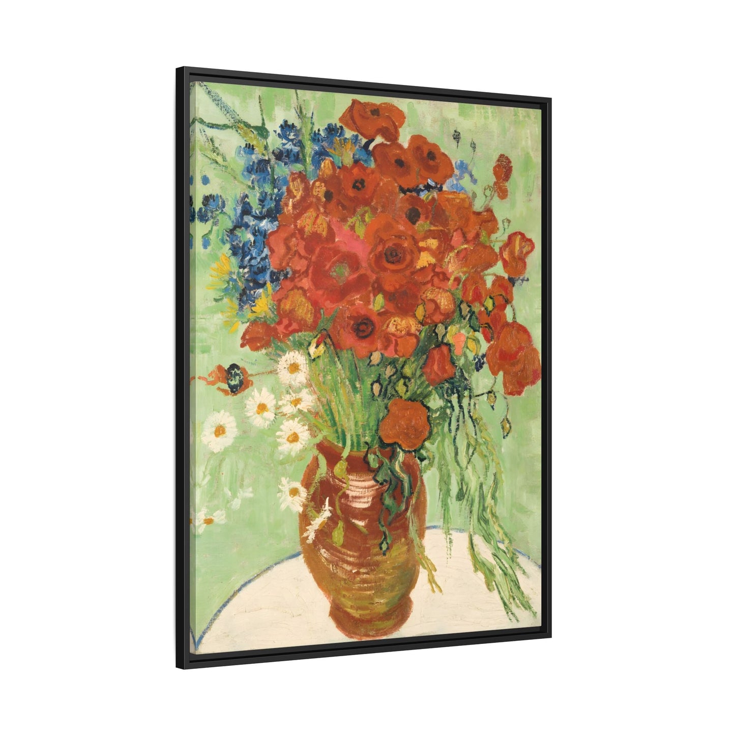 Wall Art Canvas Print Red Poppies Van Gogh Cornflowers Poppies Daisies Artwork