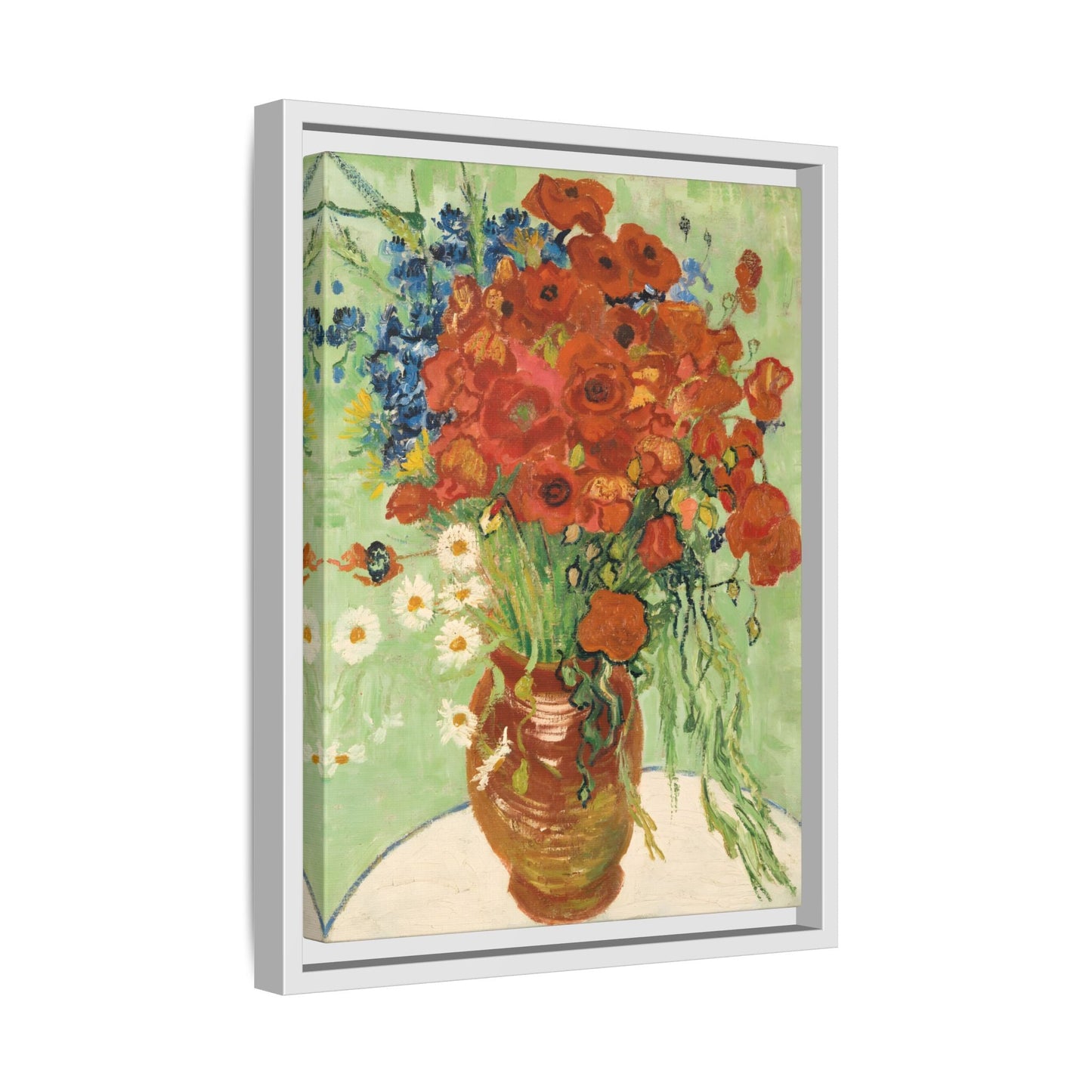 Wall Art Canvas Print Red Poppies Van Gogh Cornflowers Poppies Daisies Artwork