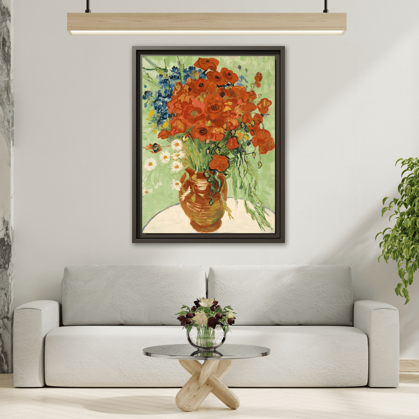 Wall Art Canvas Print Red Poppies Van Gogh Cornflowers Poppies Daisies Artwork