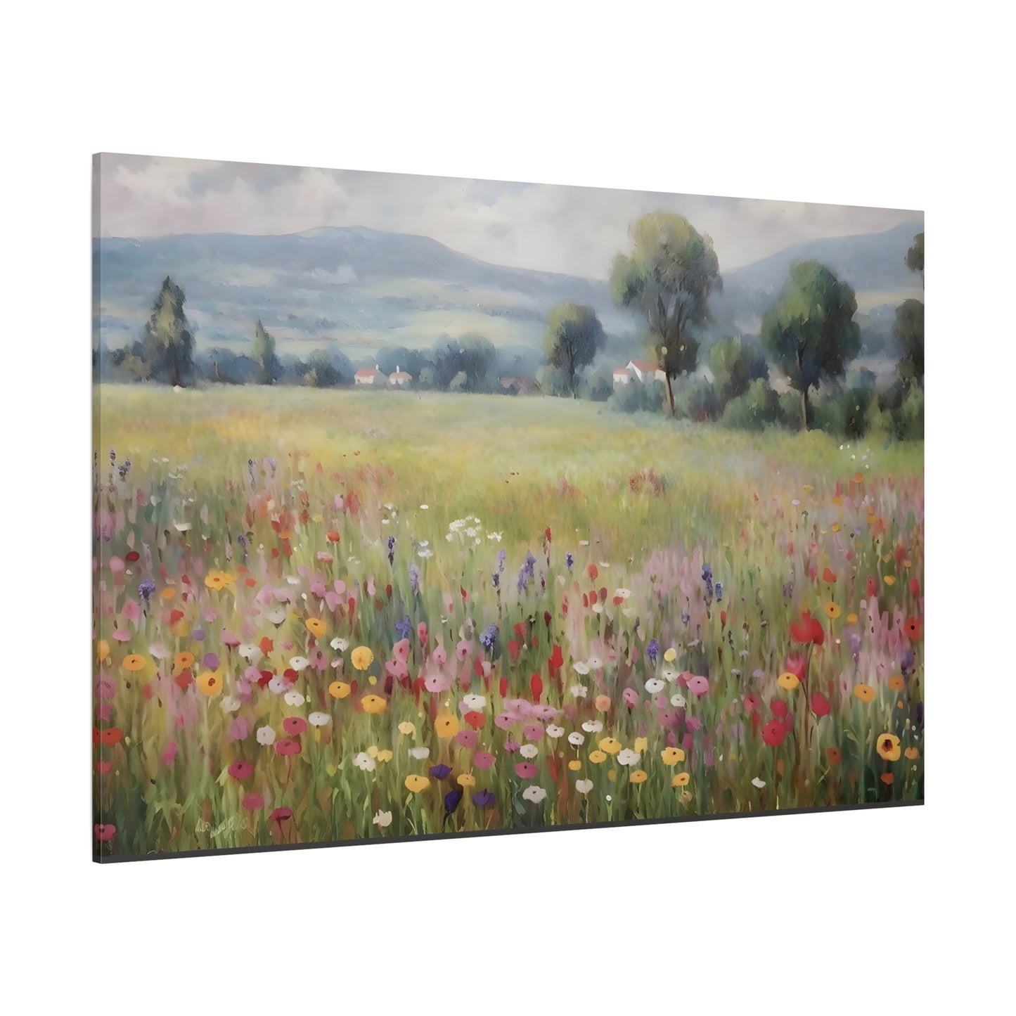 Wildflower Field Canvas Prints, Nature Flowers Gallery Wall Art