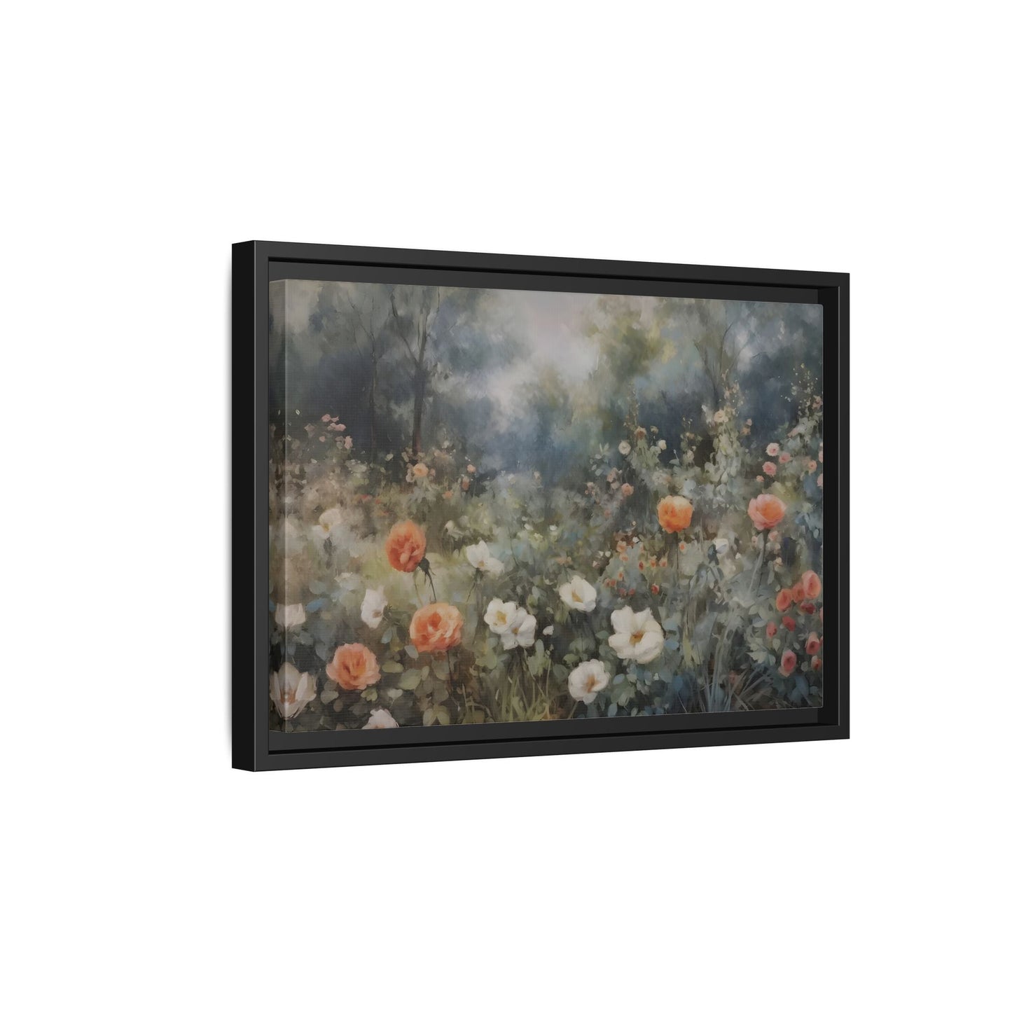 Wildflower Field Wall Art Canvas Print, Nature Framed Large Floral Prints