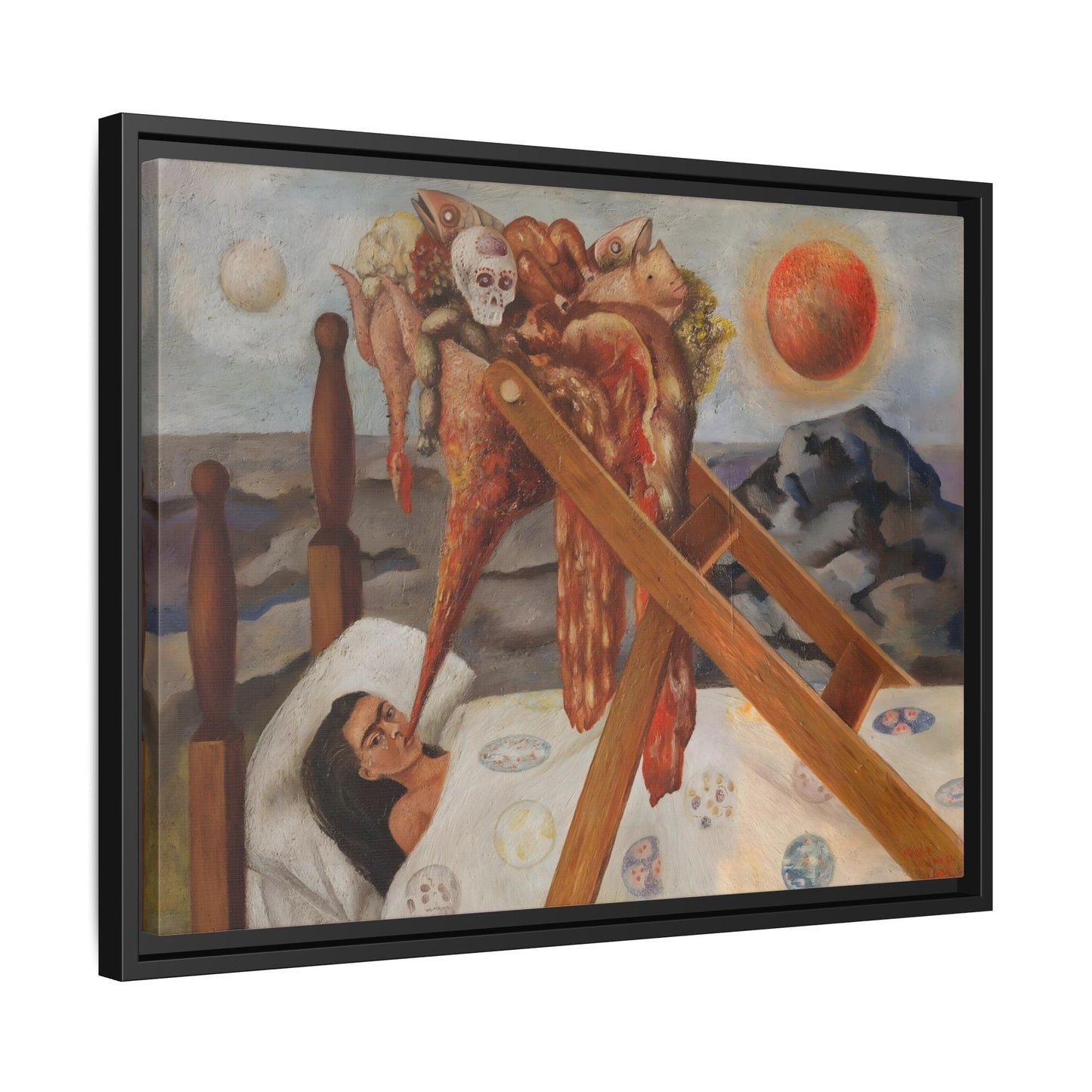 Without Hope Canvas Print - Famous Kahlo Wall Art in Exclusive Frame