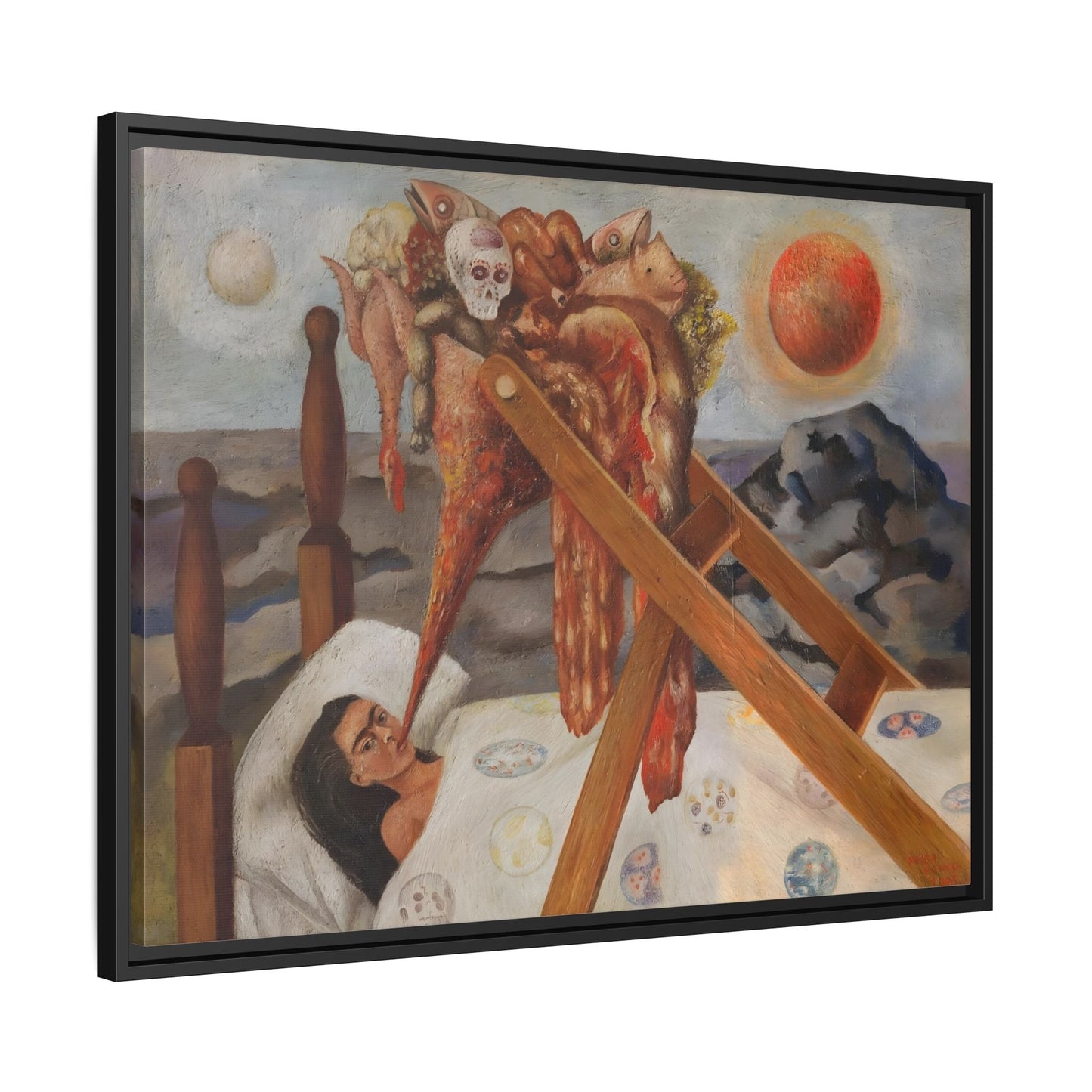 Without Hope Canvas Print - Famous Kahlo Wall Art in Exclusive Frame