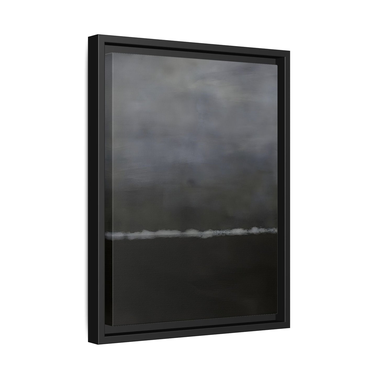Abstract Black Minimalist Canvas Wall Art Print in Exclusive Frame - YesArtYes