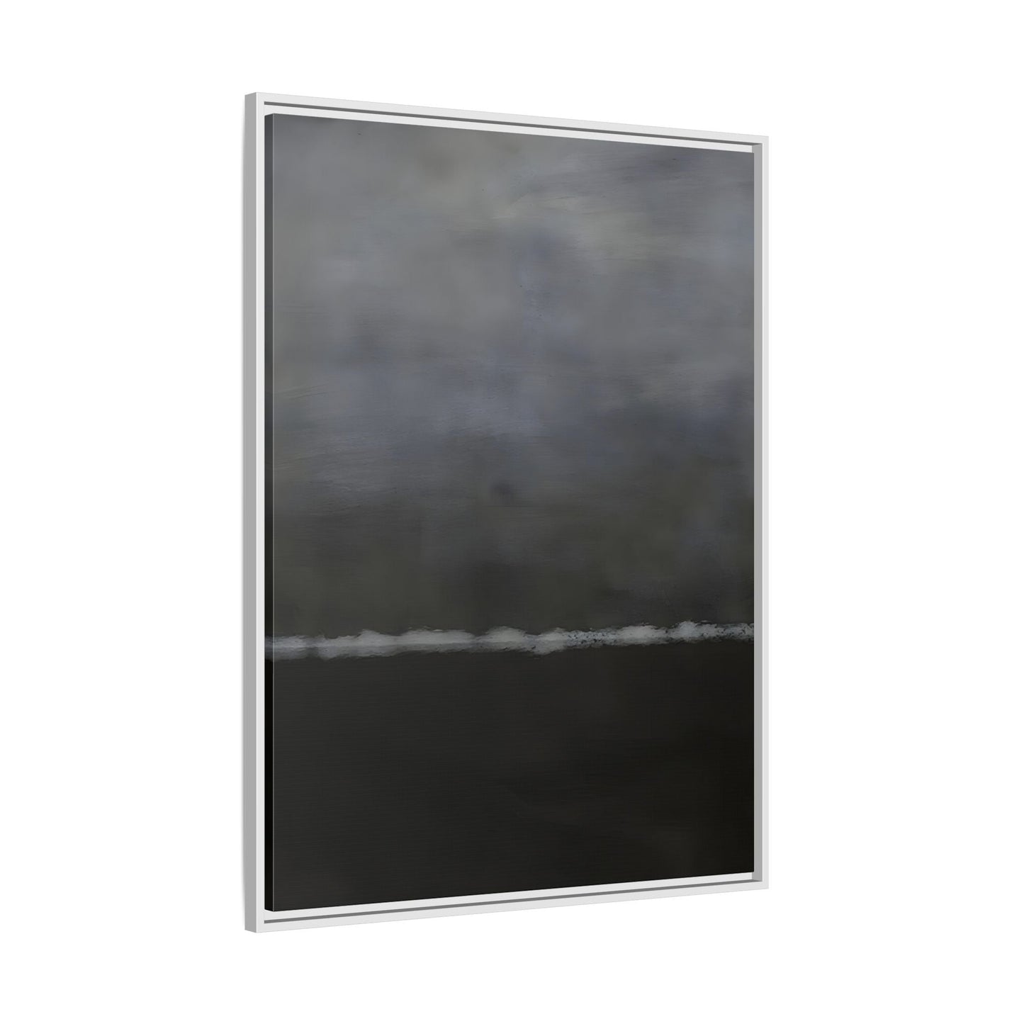 Abstract Black Minimalist Canvas Wall Art Print in Exclusive Frame - YesArtYes