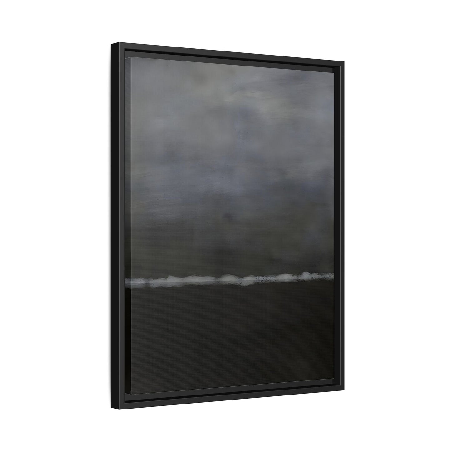 Abstract Black Minimalist Canvas Wall Art Print in Exclusive Frame - YesArtYes