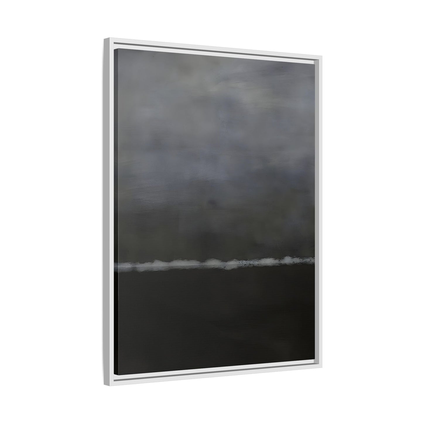 Abstract Black Minimalist Canvas Wall Art Print in Exclusive Frame - YesArtYes