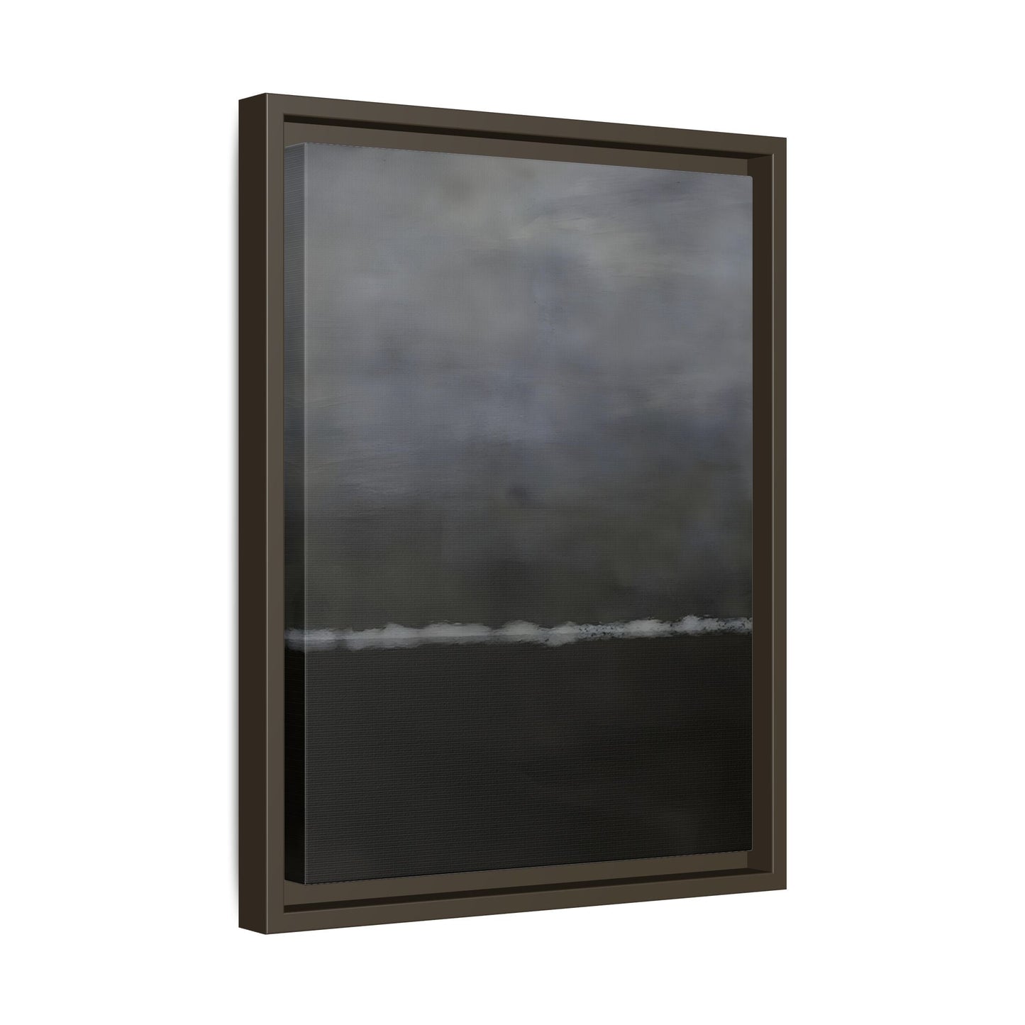 Abstract Black Minimalist Canvas Wall Art Print in Exclusive Frame - YesArtYes