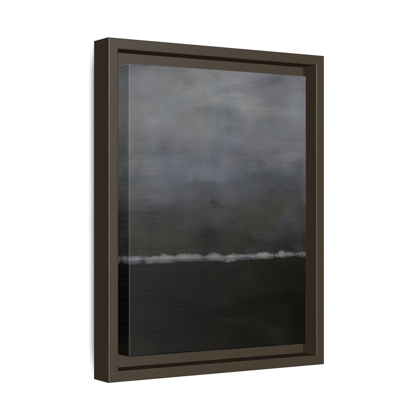 Abstract Black Minimalist Canvas Wall Art Print in Exclusive Frame - YesArtYes