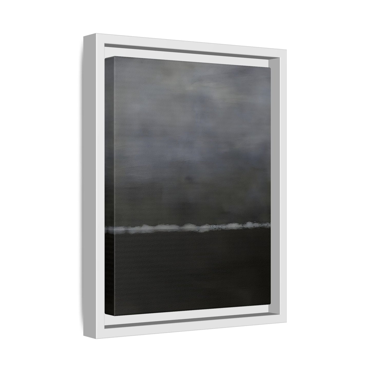 Abstract Black Minimalist Canvas Wall Art Print in Exclusive Frame - YesArtYes