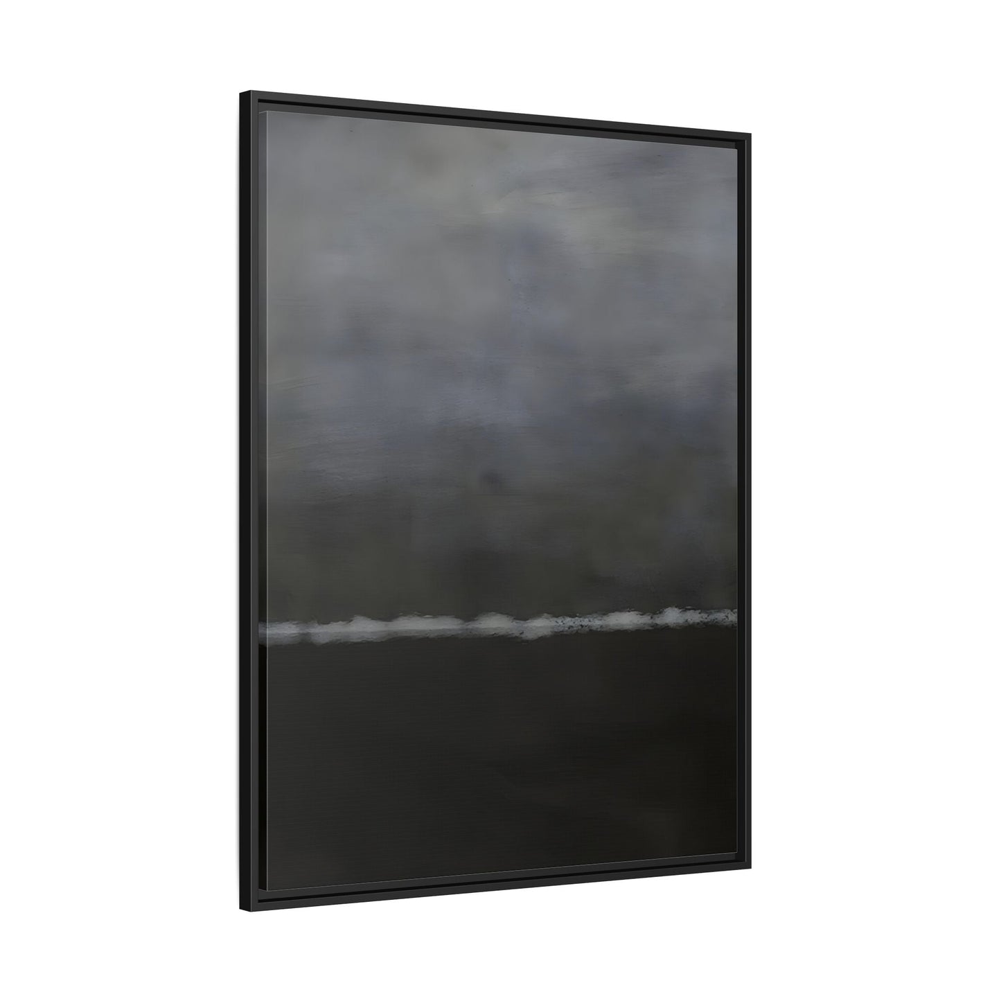 Abstract Black Minimalist Canvas Wall Art Print in Exclusive Frame - YesArtYes