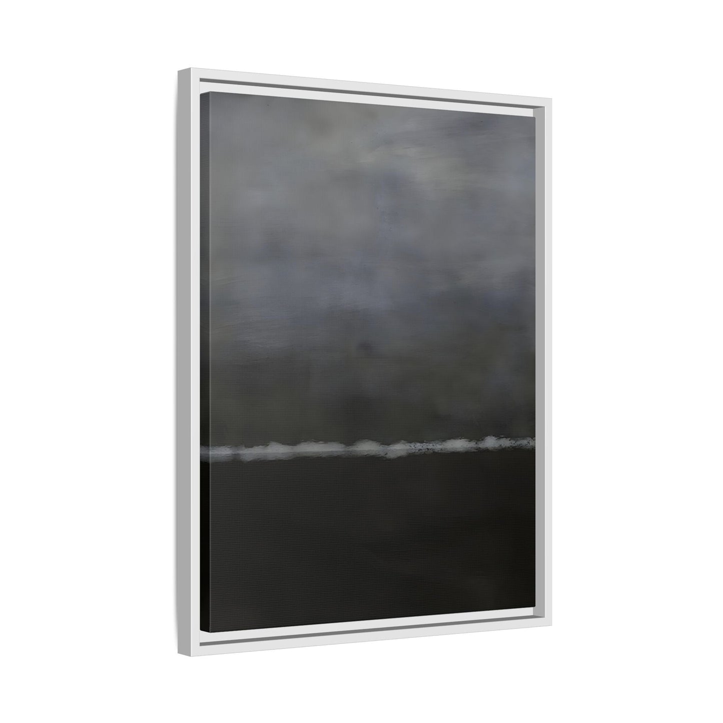 Abstract Black Minimalist Canvas Wall Art Print in Exclusive Frame - YesArtYes