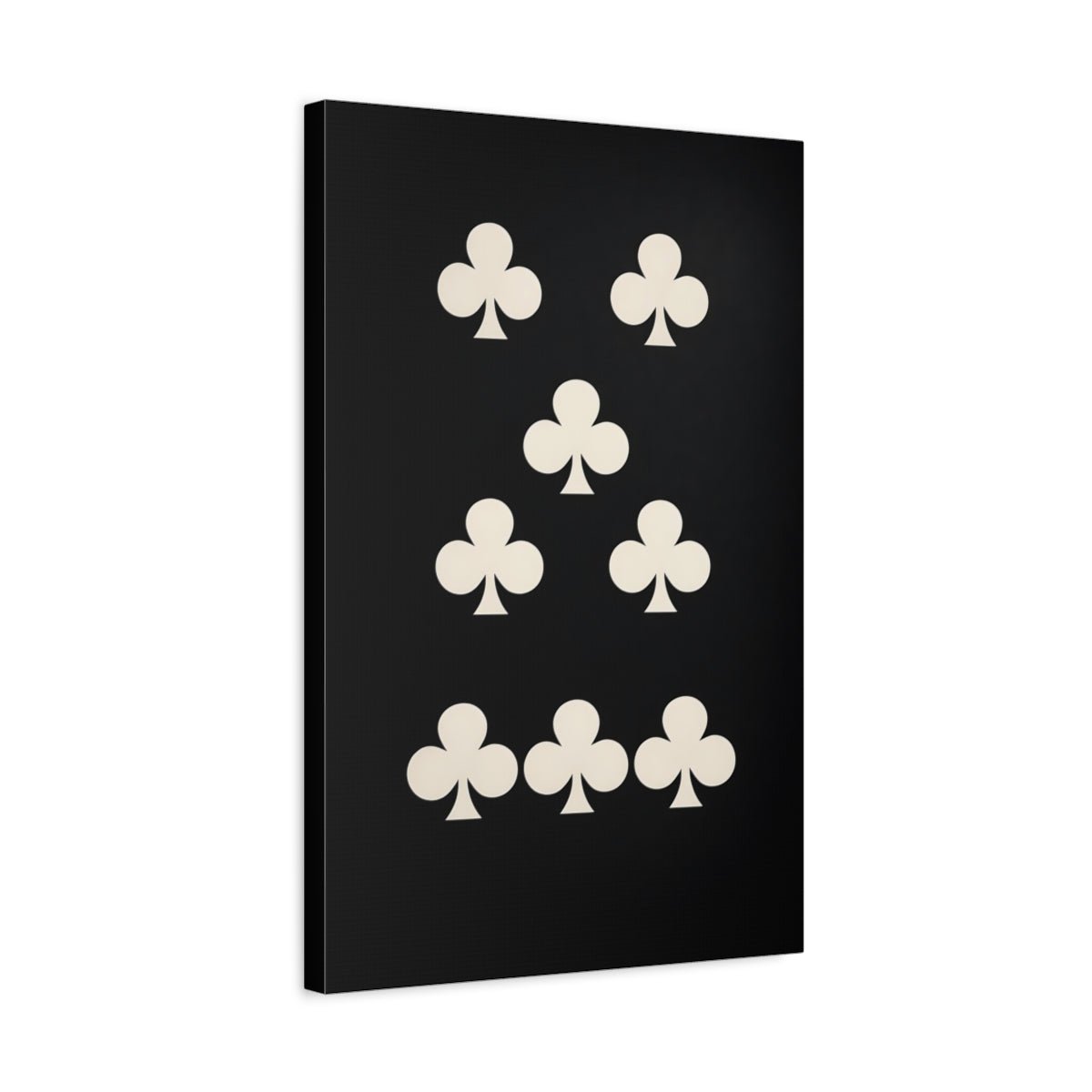 Abstract Club Symbols Black Cream Design - Canvas Wall Art Print - YesArtYes