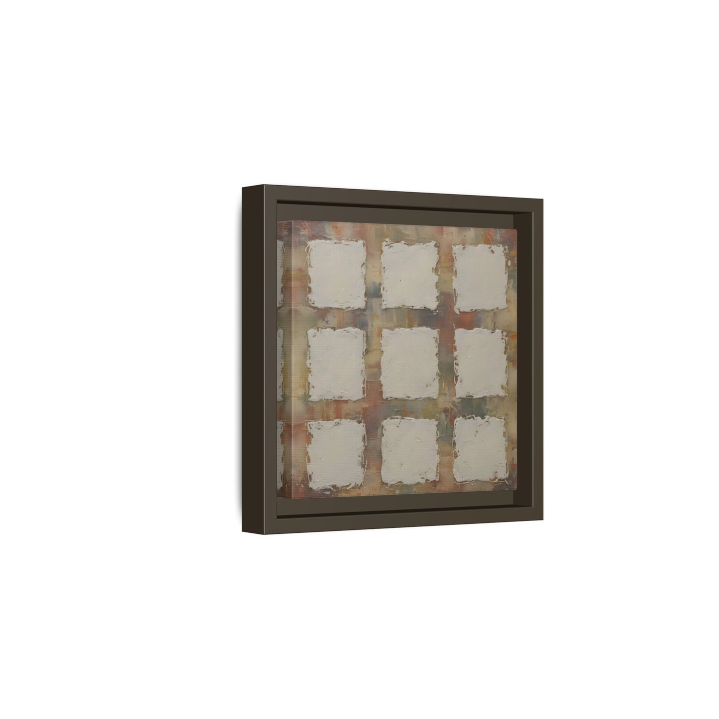 Abstract Grid Wabi Sabi - Framed Canvas Wall Art Print - YesArtYes