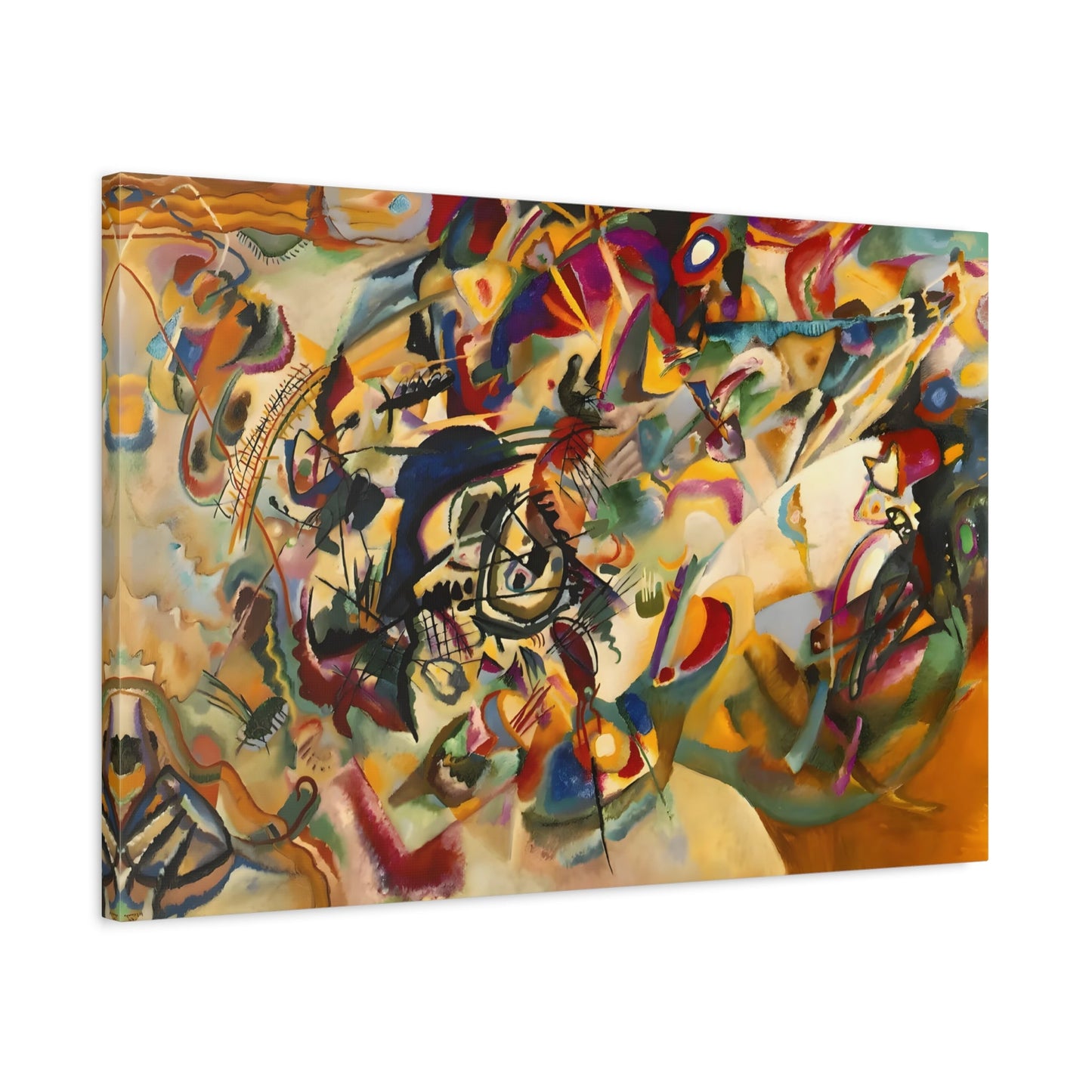 Abstract Kandinsky Canvas Wall Art Painting Reproduction - Composition VII - YesArtYes