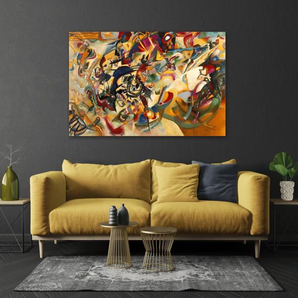 Abstract Kandinsky Canvas Wall Art Painting Reproduction - Composition VII - YesArtYes