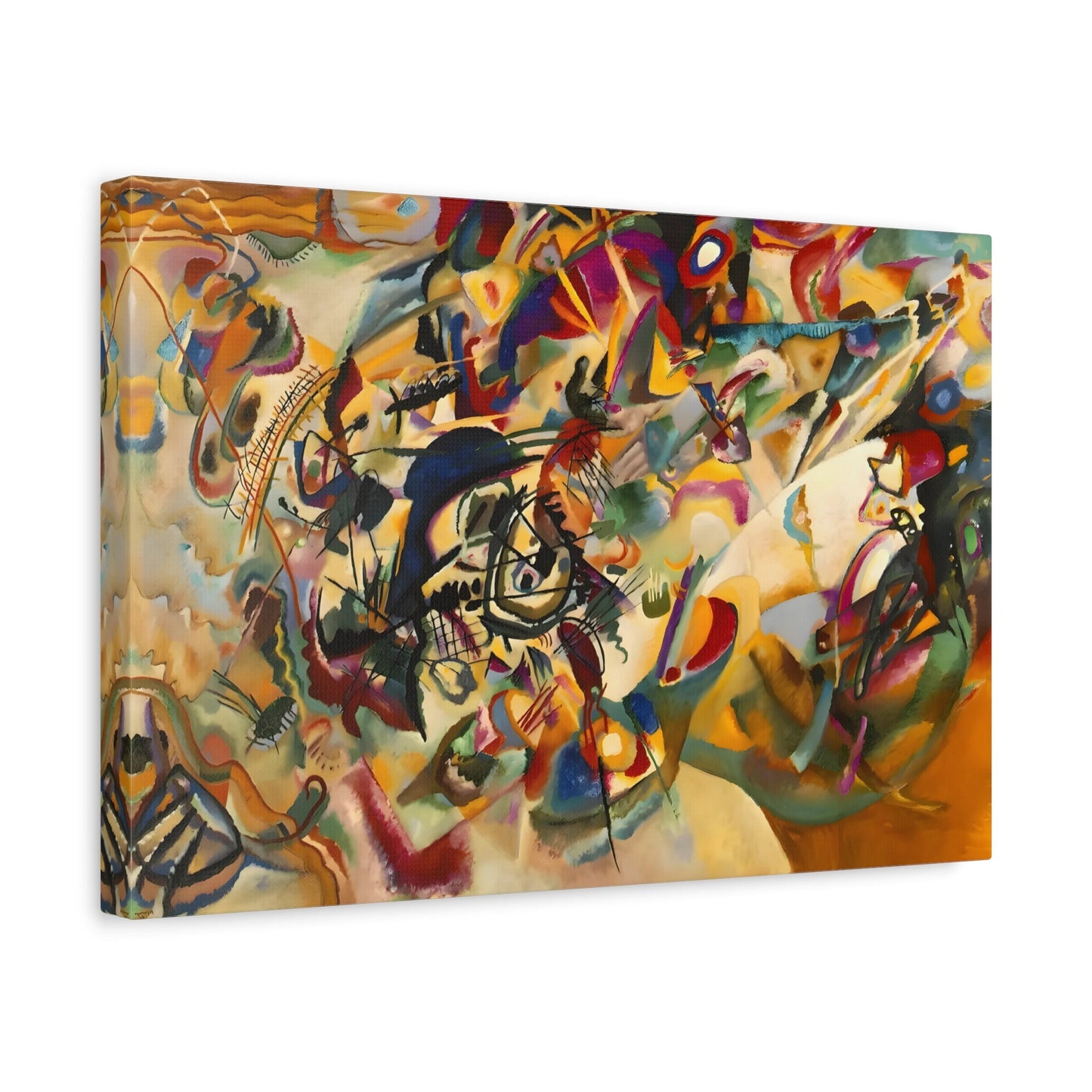 Abstract Kandinsky Canvas Wall Art Painting Reproduction - Composition VII - YesArtYes