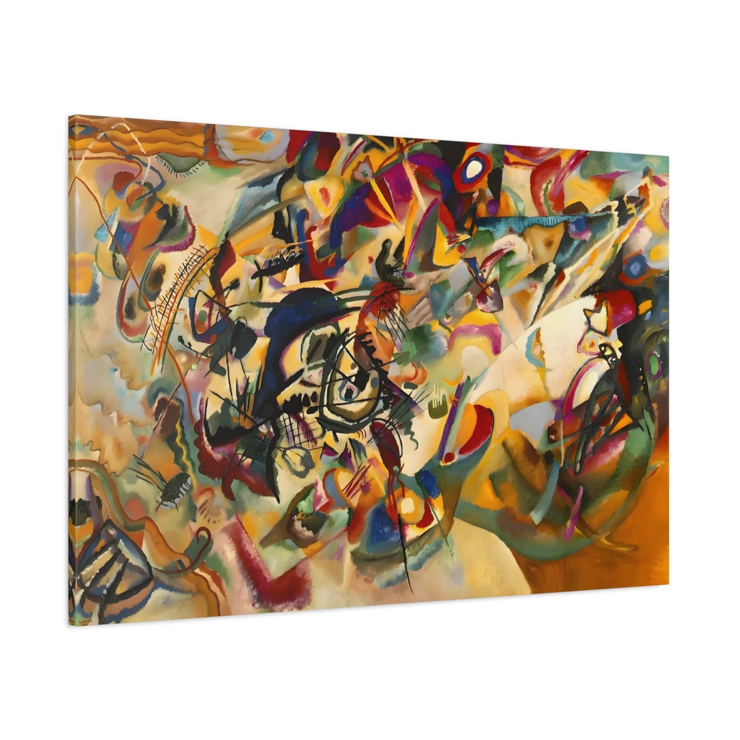 Abstract Kandinsky Canvas Wall Art Painting Reproduction - Composition VII - YesArtYes