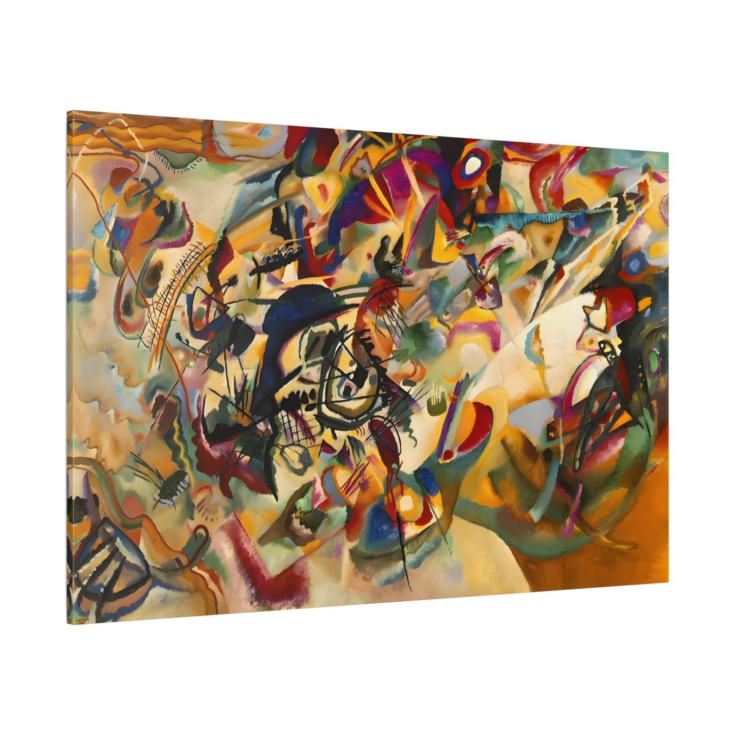 Abstract Kandinsky Canvas Wall Art Painting Reproduction - Composition VII - YesArtYes